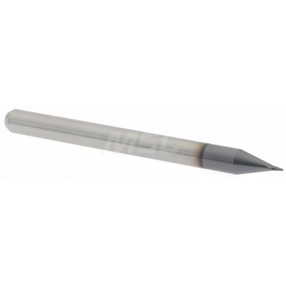 Accupro 12465438 Ball End Mill 0.02" Dia, 0.03" LOC, 2 Flute, Solid Carbide