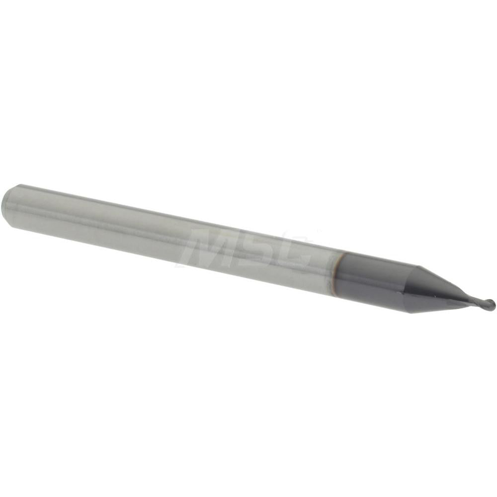 Accupro 14797406 Ball End Mill 0.031" Dia, 0.047" LOC, 2 Flute, Solid Carbide