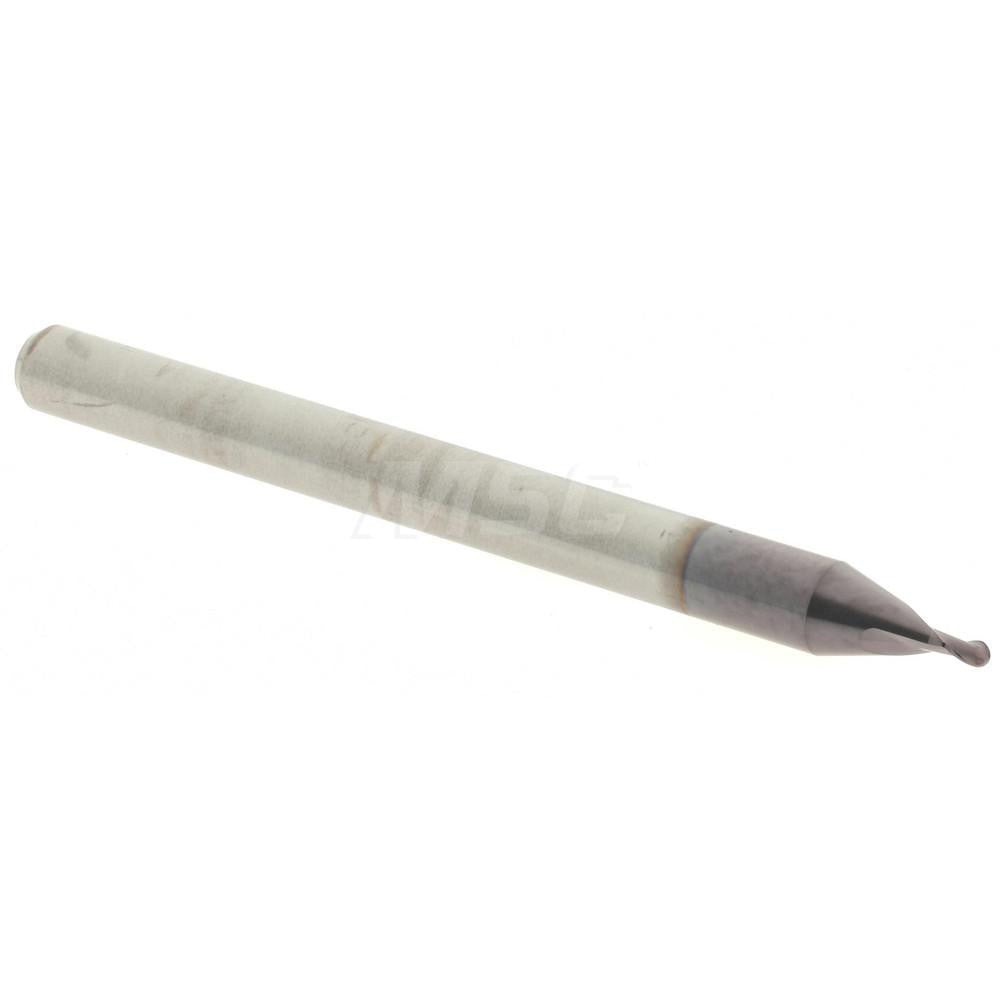 Accupro 14797408 Ball End Mill 0.035" Dia, 0.053" LOC, 2 Flute, Solid Carbide
