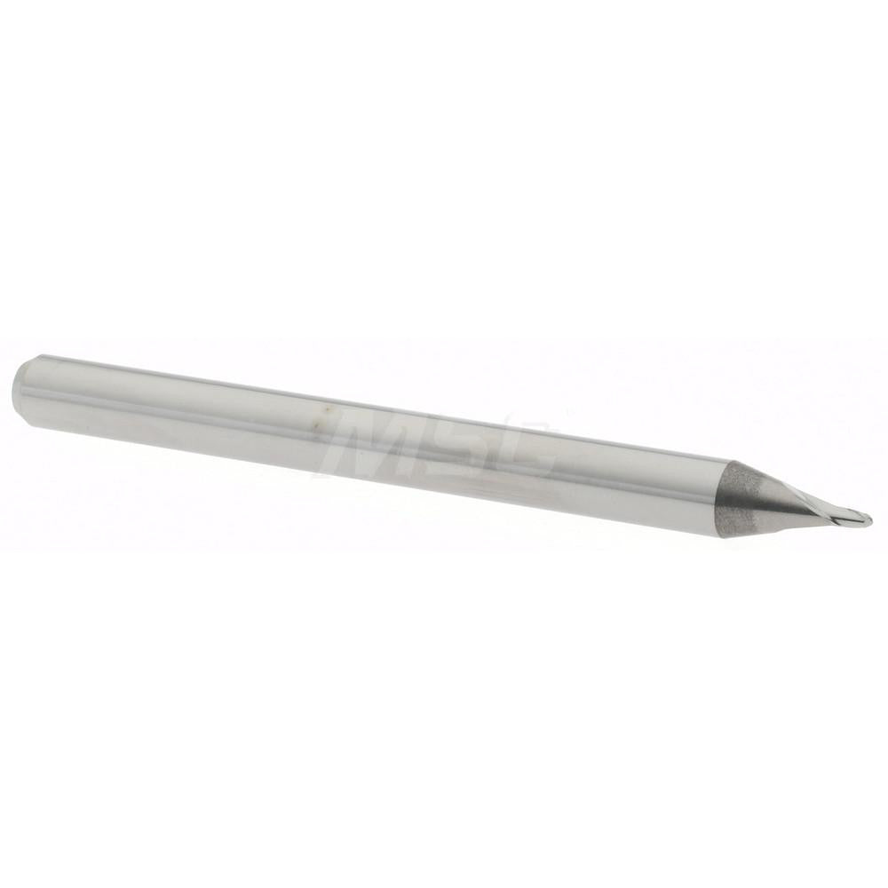 Accupro 12465459 Ball End Mill 0.03" Dia, 0.045" LOC, 2 Flute, Solid Carbide