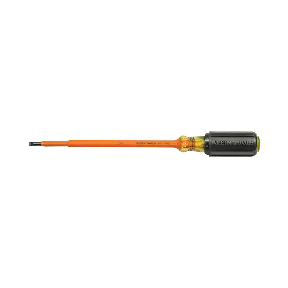 Klein Tools 601-7-INS Slotted Screwdriver 3/16" Width, 10-3/4" OAL, 7" Blade Length
