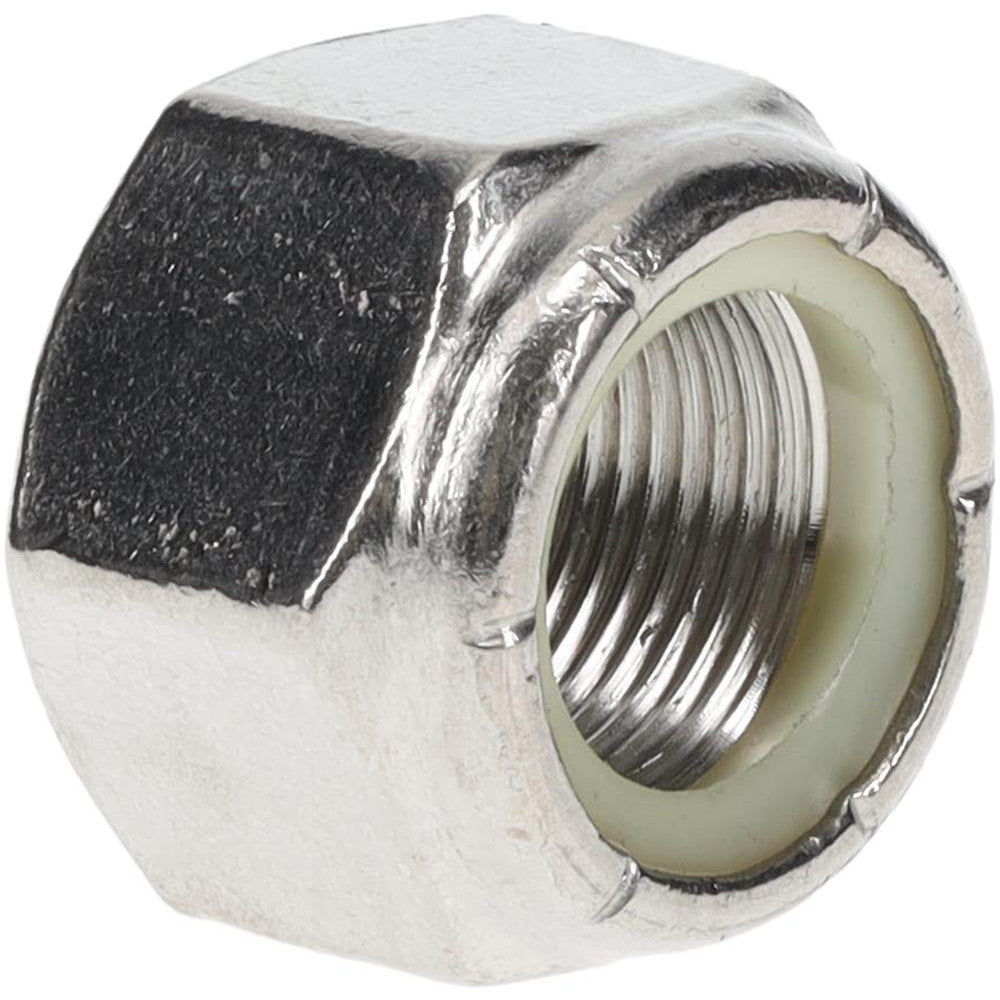 Value Collection 1-N-100F Hex Lock Nut Insert, Nylon Insert, 1-14, Grade 18-8 Stainless Steel, Uncoated