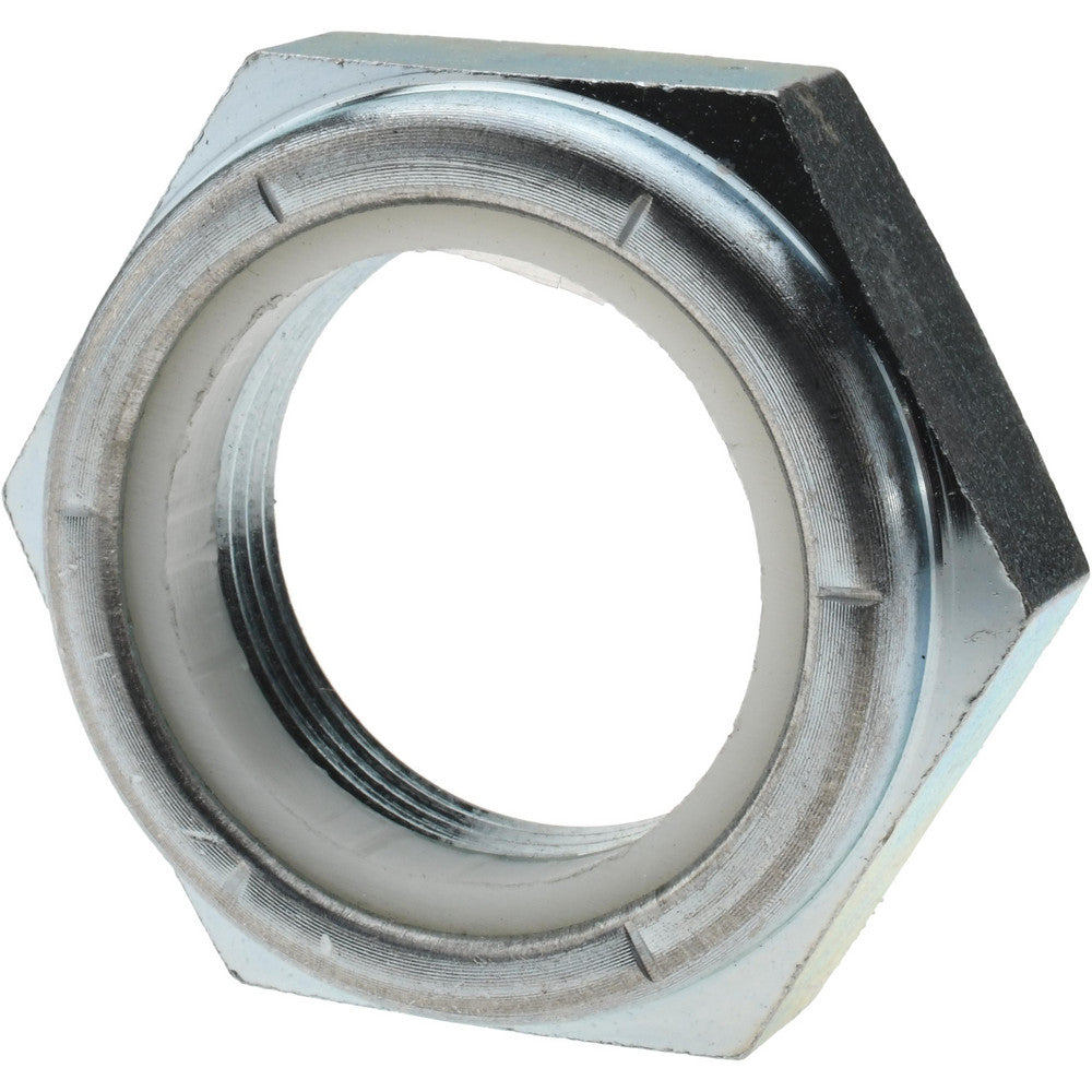 Value Collection 305490PS Hex Lock Nut Insert Lock, Nylon Insert, 1-1/2-12, Grade 2 Steel, Zinc Finish