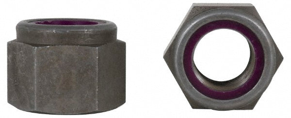 Value Collection B52001663 Heavy Hex Lock Nut Insert Lock, Nylon Insert, 1-8, Grade 2 Steel, Zinc Finish