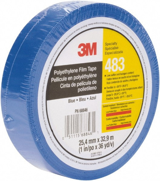 3M 7010295458 Polyethylene Film Tape 1" Wide, 36 yd Long, 5 mil Thick