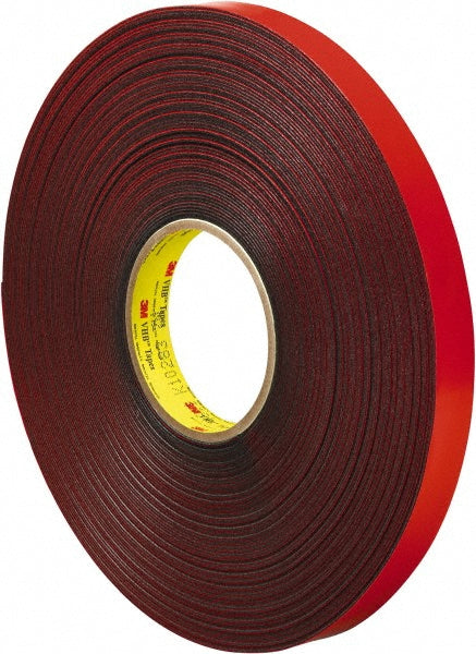 3M 7000048891 Gray Double-Sided Acrylic Foam Tape 3/4" Wide, 36 yd Long, 45 mil Thick, Acrylic Adhesive