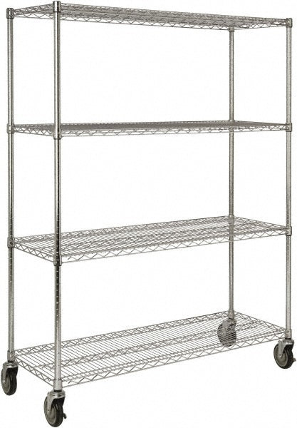 Rubbermaid FG9G8000CHRM Starter Unit Wire Shelving 800 lb Shelf Capacity, 4 Shelves
