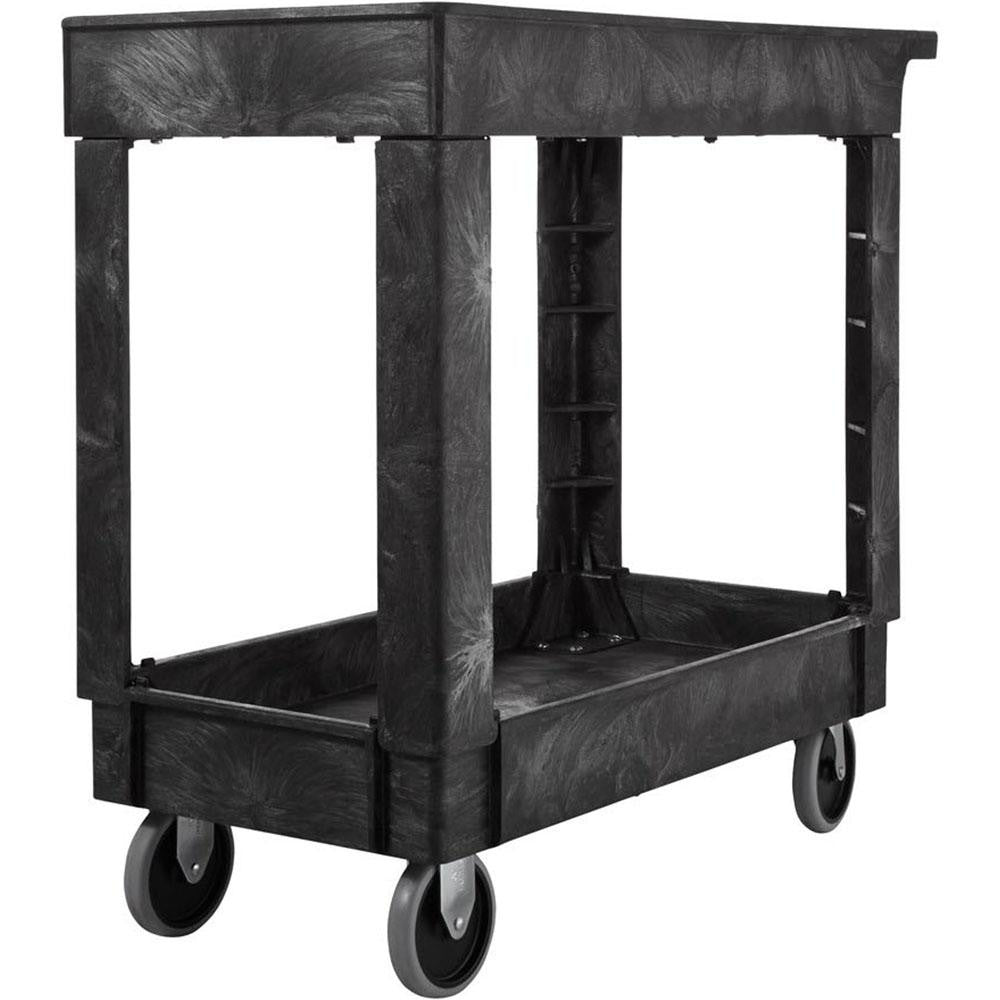 Rubbermaid FG9T6600BLA Standard Utility Cart Plastic, Black