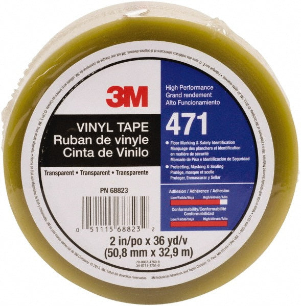 3M 7100044331 Floor & Aisle Marking Tape 2" Wide, 108' Long, 5.2 mil Thick, Vinyl