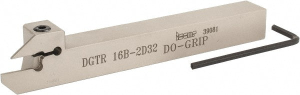 Iscar 2301390 Indexable Grooving-Cutoff Toolholder DGTR 16B-2D32, 1.9 to 2.5 mm Groove Width, 16 mm Max Depth of Cut, Right Hand