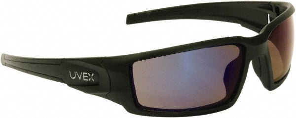 Uvex S2945 Safety Glass Scratch-Resistant, Blue Mirror Lenses, Full-Framed