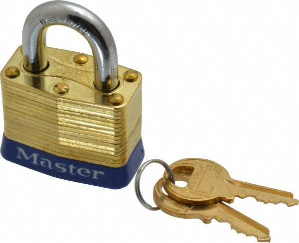 Master Lock 4KA-3202 Padlock Brass, Keyed Alike, 1-9/16" Wide