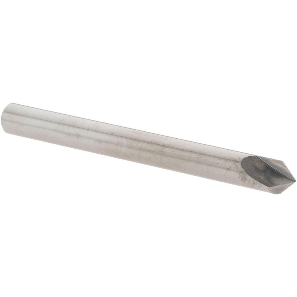 Harvey Tool 47645 Chamfer Mill 1/4" Dia, 1/4" Shank Dia, 90 deg, 2 Flute, Solid Carbide, Single End