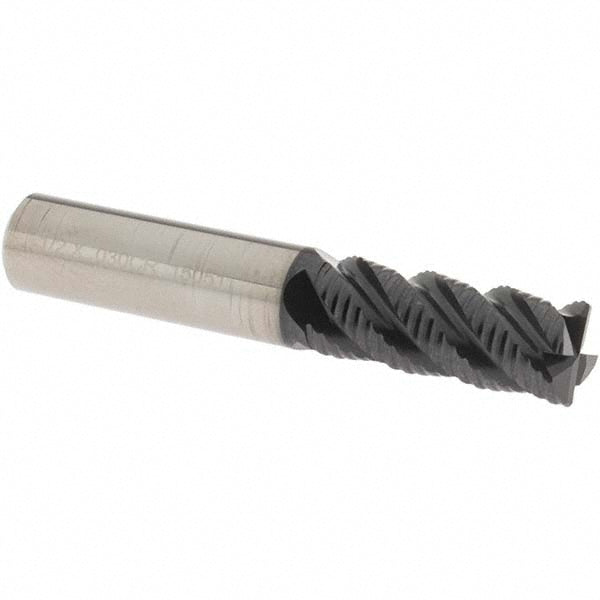 OSG 20150611 Roughing End Mill 1/2" Dia, 4 Flute, Fine Pitch, 0.0300" Corner Radius, Single End, Solid Carbide