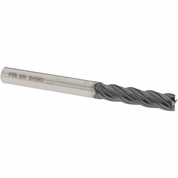 OSG VG441-3755 Square End Mill 3/8'' Dia, 1-1/2'' LOC, 3/8'' Shank Dia, 4'' OAL, 4 Flutes, Solid Carbide