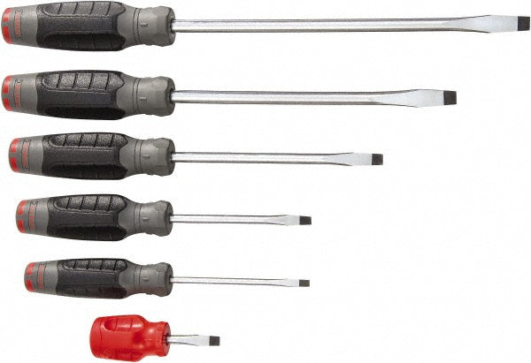 Proto J1206SRFF Screwdriver Set 6 Pc, Slotted & Stubby