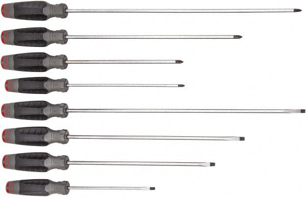 Proto J1208SCLF Screwdriver Set 8 Pc, Phillips & Slotted