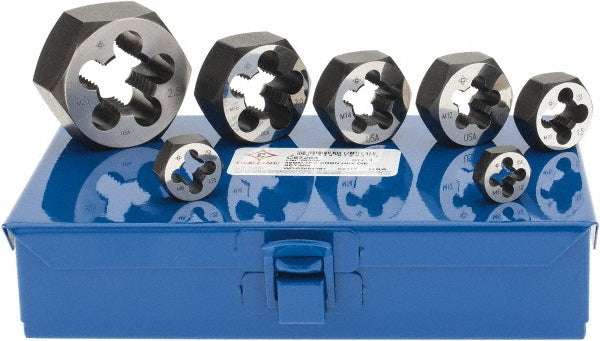 Cle-Line C67283 M6x1.00 to M20x2.50 Metric, Hex Die Set
