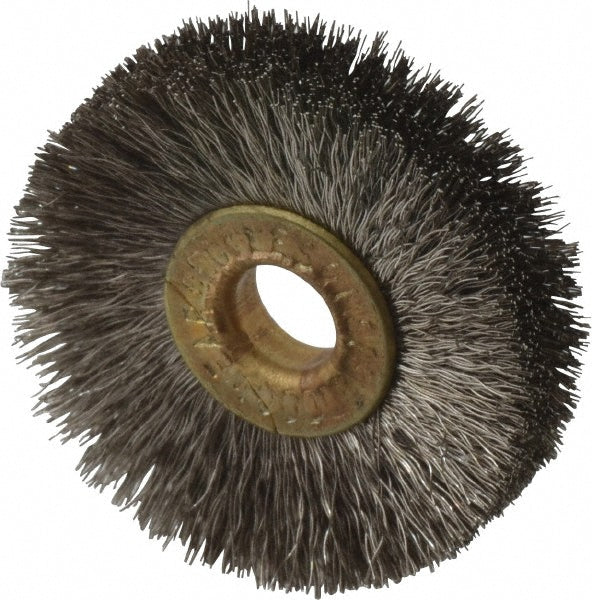 Osborn 0001131100 Wheel Brush 1-1/4" Wheel Dia, 3/16" Face Width, 0.0050" Wire Dia, Crimped