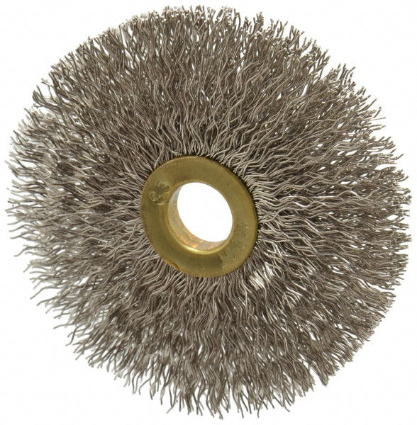 Osborn 0001131600 Wheel Brush 3" Wheel Dia, 1/4" Face Width, 0.0140" Wire Dia, Crimped