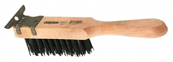 Osborn 0005402100 Scratch Brush, 4 Rows, 11 Columns, Steel