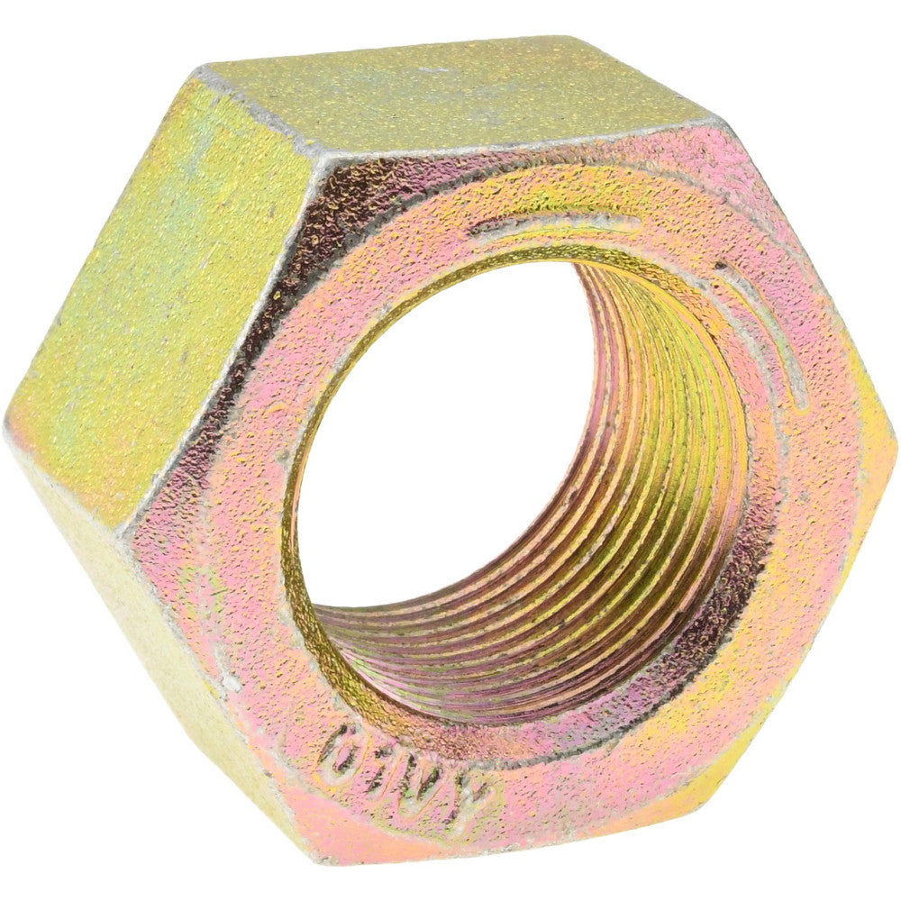 Value Collection FHN-1142-GD8-ZY Hex Nut 1-1/4 - 12, SAE J995 Grade 8 Steel, Zinc Yellow Dichromate Finish
