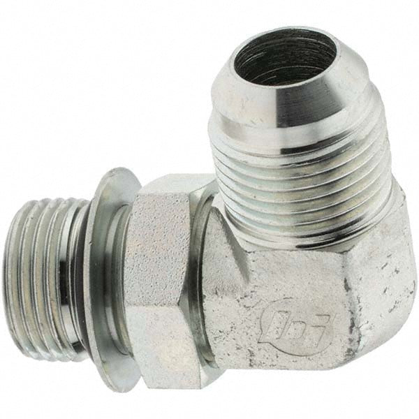 Brennan 10580 Steel Flared Tube Male Elbow 3/4" Tube OD, 1-1/16-12 x 1-1/16-12 Thread, 37 ° Flared Angle