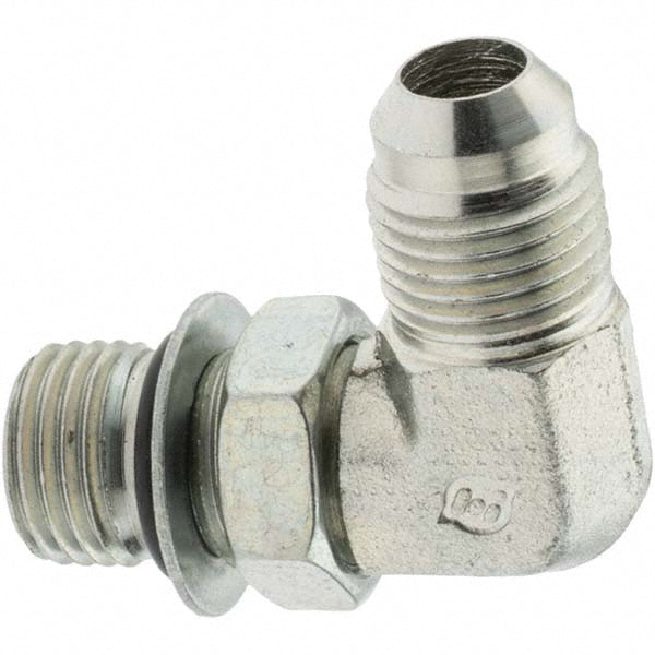 Brennan 10574 Steel Flared Tube Male Elbow 3/8" Tube OD, 9/16-18 x 9/16-18 Thread, 37 ° Flared Angle