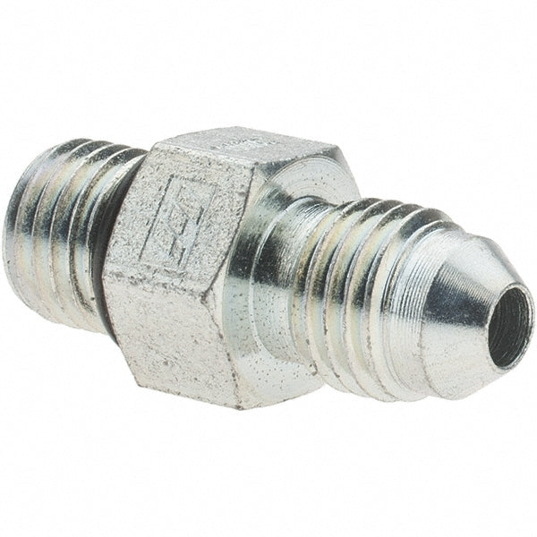 Brennan 10537 Steel Flared Tube Connector 1/4" Tube OD, 7/16-20 x 7/16-20 Thread, 37 ° Flared Angle