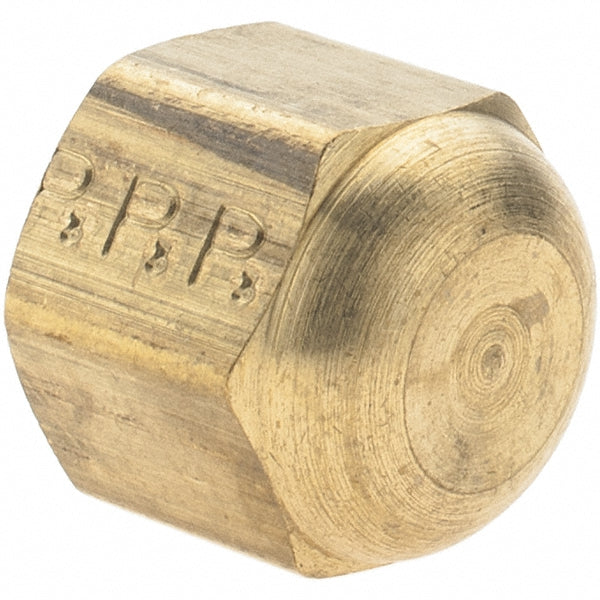 Parker -11011-1 Brass Flared Tube Cap 1/4" Tube OD, 7/16-20 Thread, 45 ° Flared Angle