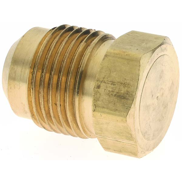 Parker -11010-5 Brass Flared Tube Plug 1/2" Tube OD, 3/4-16 Thread, 45 ° Flared Angle