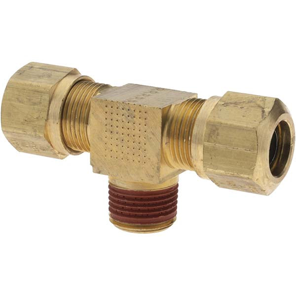 Parker 10795 Compression Tube Male Branch Tee 3/8" Thread, Compression x Compression x MNPT