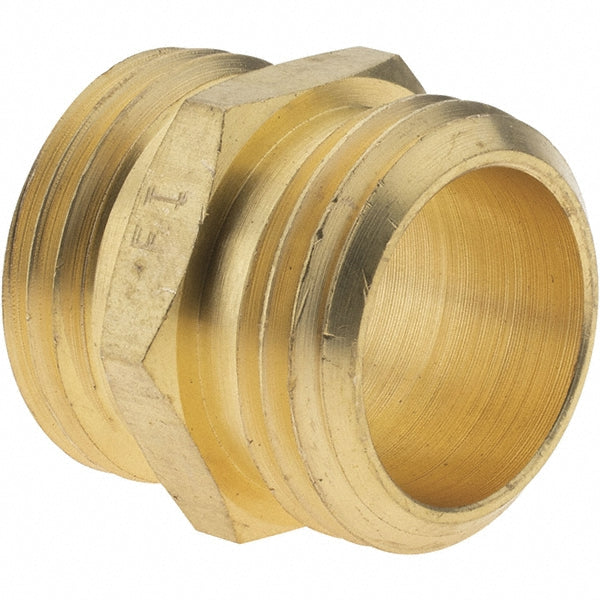 Value Collection 12328 Garden Hose Adapter Male Hose to Male Hose, 3/4", Brass
