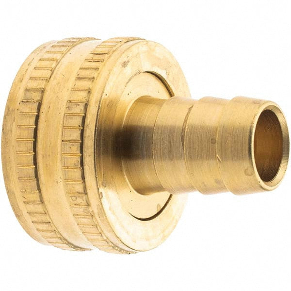 Parker BD-90GH-12-8-1 Garden Hose Fitting 0.5" Hose, Female Hose to Barb, 3/4 x 1/2", Brass