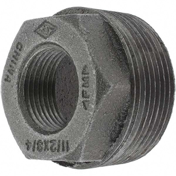 Value Collection B-BUS1507 Black Bushing 1-1/2 x 3/4", Malleable Iron