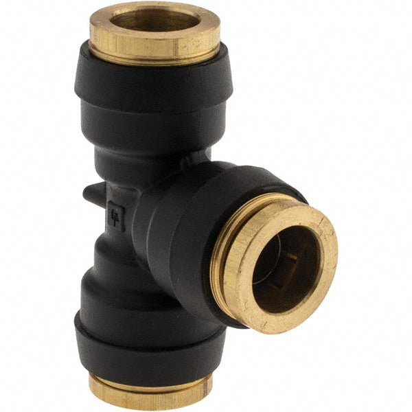 Parker PF-00049 Push-To-Connect Tube to Tube Tube Fitting Union Tee, 1/2" OD