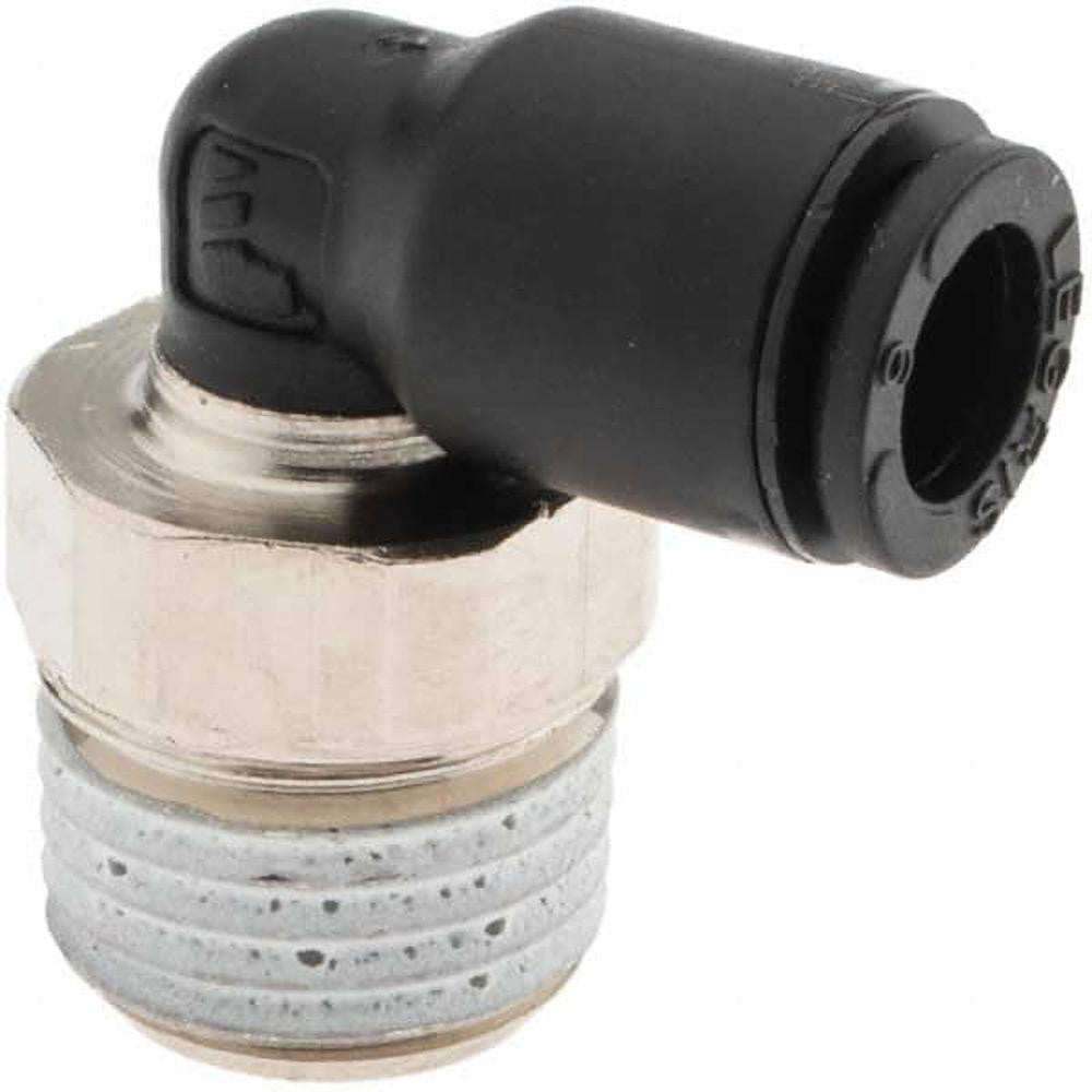 Parker LG1037 Push-To-Connect Tube to Male BSPT Tube Fitting 90 ° Male Elbow, 3/8" Thread