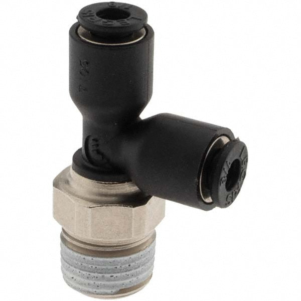 Parker KP23953 Push-To-Connect Tube Fitting Male Run Tee, 1/8" Thread, 1/8" OD