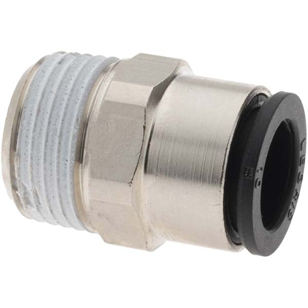 Parker KP23904 Push-To-Connect Tube to Male BSPT Tube Fitting Connector, 3/8" Thread