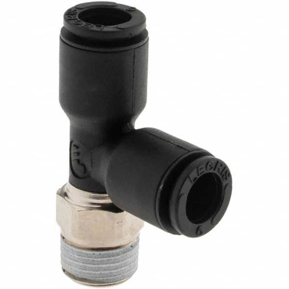 Parker KP23956 Push-To-Connect Tube Fitting Male Run Tee, 1/8" Thread, 1/4" OD