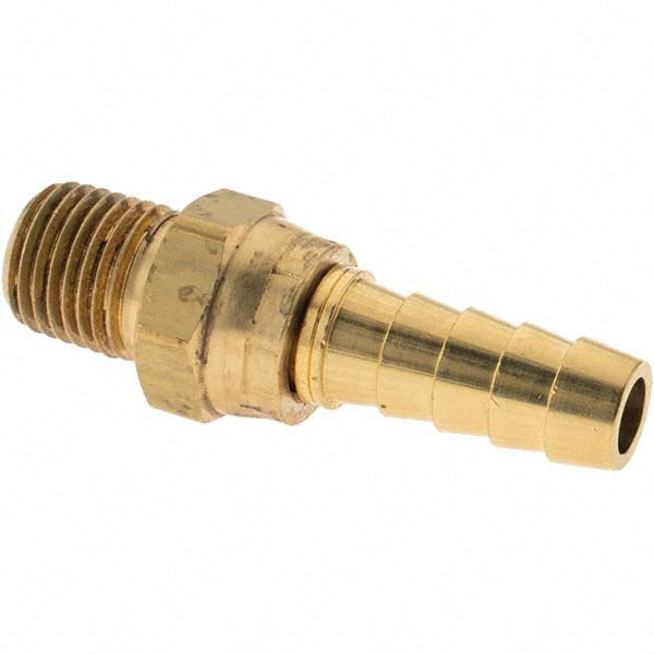 Parker -2748-1 Barbed Hose Fitting 1/4" x 3/8" ID Hose, Male Swivel