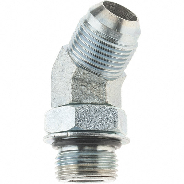 Value Collection 16438 Steel Flared Tube 45 ° Elbow 3/4" Tube OD, 1-1/16-12 x 1-1/16-12 Thread, 37 ° Flared Angle