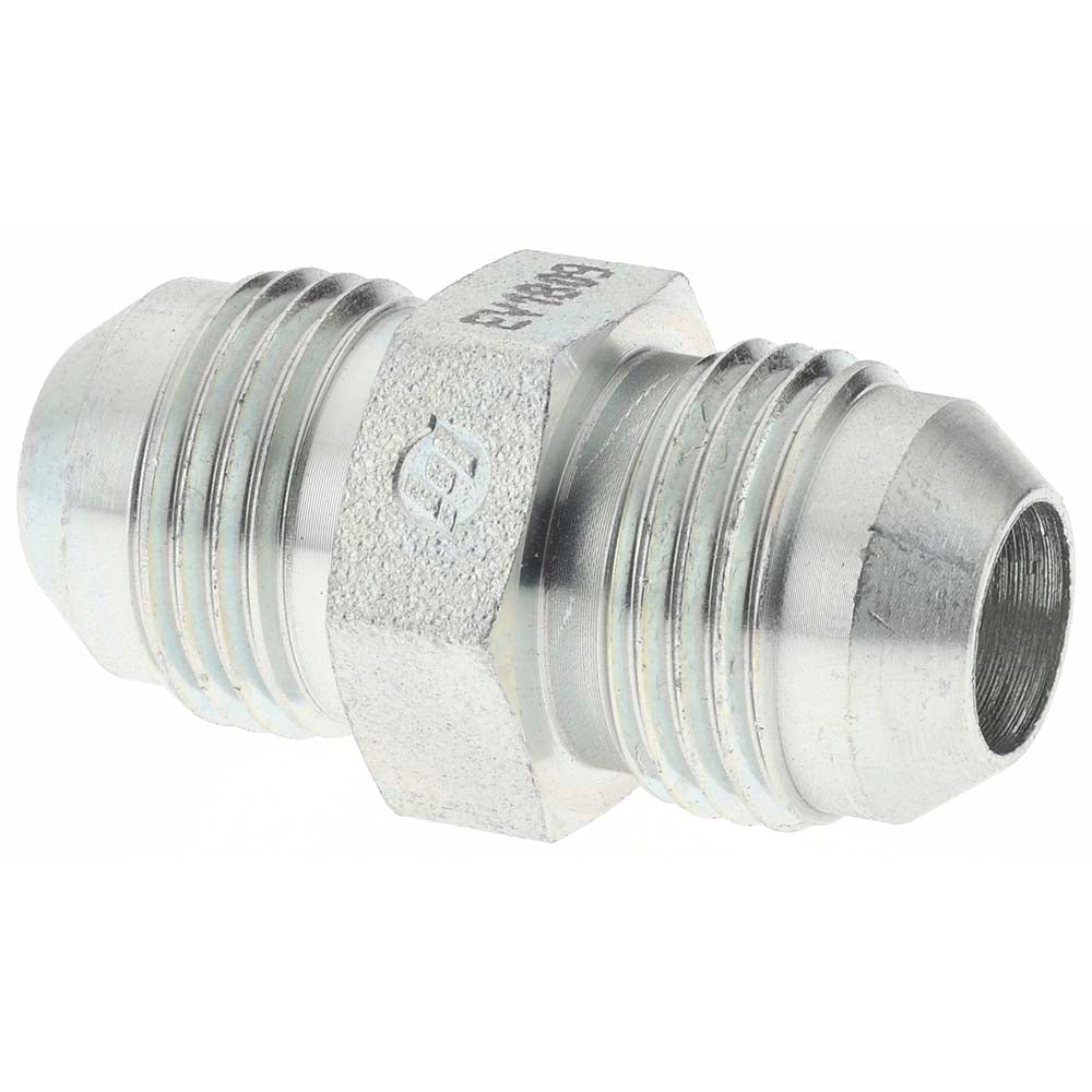 Brennan 16205 Steel Flared Tube Union 1/2" Tube OD, 3/4-16 x 3/4-16 Thread, 37 ° Flared Angle