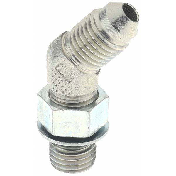 Value Collection 16431 Steel Flared Tube 45 ° Elbow 1/4" Tube OD, 7/16-20 x 7/16-20 Thread, 37 ° Flared Angle