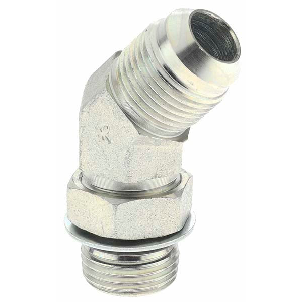 Value Collection 16436 Steel Flared Tube 45 ° Elbow 5/8" Tube OD, 7/8-14 x 7/8-14 Thread, 37 ° Flared Angle