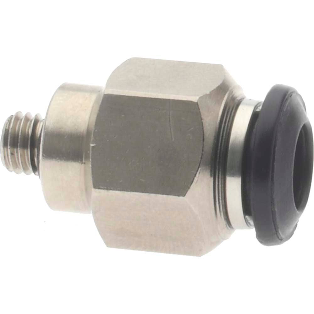 Aignep USA 50020N-6-M5 Push-to-Connect Tube x Universal Thread Fitting Straight, Universal, 6.00 mm OD