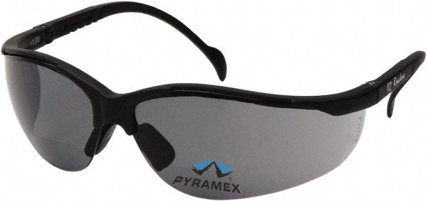 PYRAMEX SB1820R25 Magnifying Safety Glasses +2.5, Gray Lenses, Scratch Resistant, ANSI Z87.1 & CSA Z94.3-07