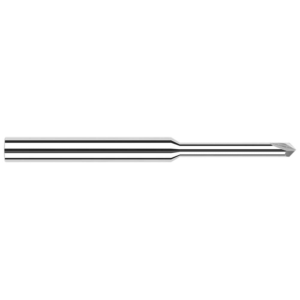 Harvey Tool 999245 Chamfer Mill 3/64" Dia, 1/8" Shank Dia, 90 deg, 2 Flute, Solid Carbide, Single End