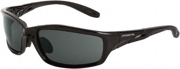 CrossFire 241 Safety Glass Scratch-Resistant, Polycarbonate, Smoke Lenses, Full-Framed, UV Protection