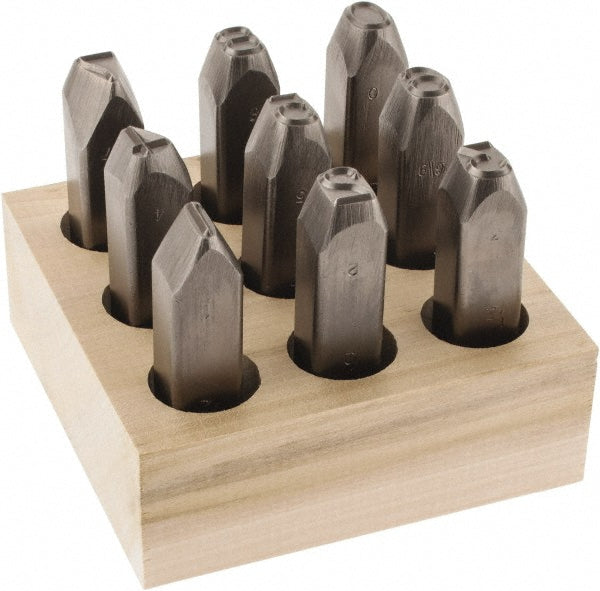 C.H. Hanson 21500 Heavy-Duty Stamp Set 1/2" Character, 9 pc